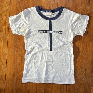 Madewell “This is a T-shirt about women” white graphic tee